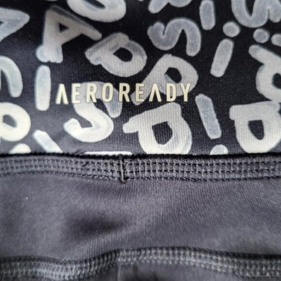 adidas Black Leggings with Blue Pattern - Picture 4 of 11